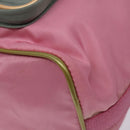 PRADA Hand Bag Nylon Pink Silver Auth ar13470-8