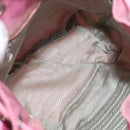 PRADA Hand Bag Nylon Pink Silver Auth ar13470-10