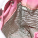 PRADA Hand Bag Nylon Pink Silver Auth ar13470-22