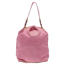 PRADA Hand Bag Nylon Pink Silver Auth ar13470-2