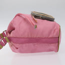 PRADA Hand Bag Nylon Pink Silver Auth ar13470-4