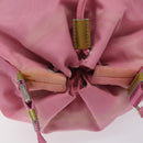 PRADA Hand Bag Nylon Pink Silver Auth ar13470-6