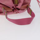 PRADA Hand Bag Nylon Pink Silver Auth ar13470-7