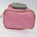 PRADA Hand Bag Nylon Pink Silver Auth ar13470-5