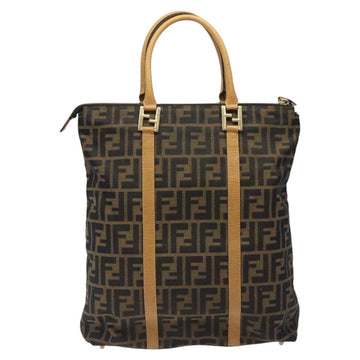 FENDI Zucca Canvas Hand Bag Black Brown gold Auth ar13475 - 0