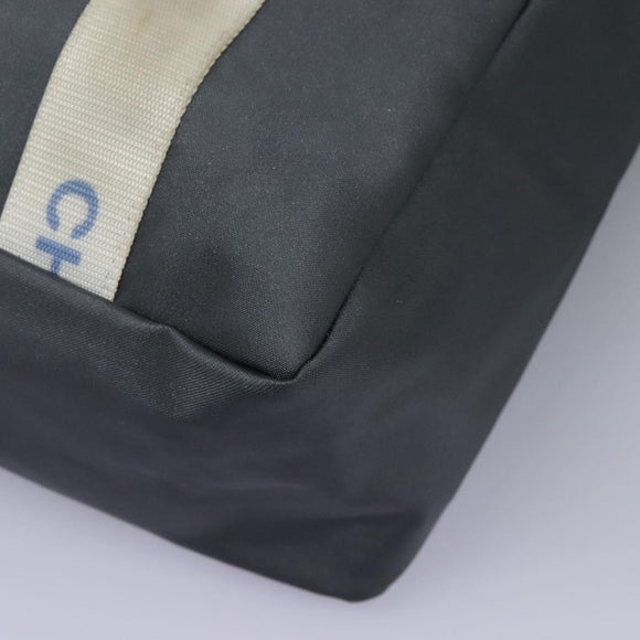 CHANEL Sports Tote Bag Nylon Gray White CC Auth ar13479