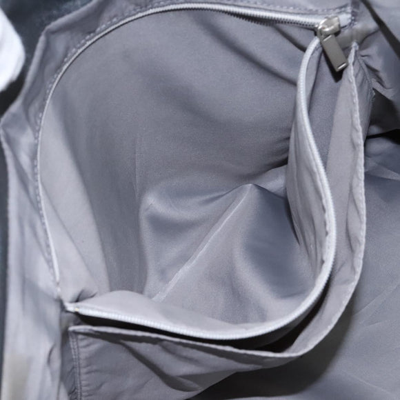 CHANEL Sports Tote Bag Nylon Gray White CC Auth ar13479