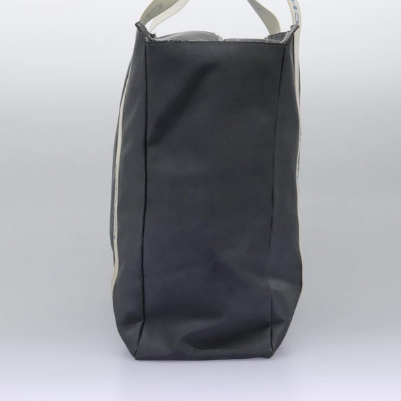 CHANEL Sports Tote Bag Nylon Gray White CC Auth ar13479