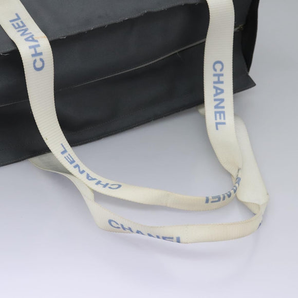 CHANEL Sports Tote Bag Nylon Gray White CC Auth ar13479
