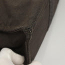 HERMES Her Line MM Tote Bag Canvas Gray Silver Auth ar13480-9