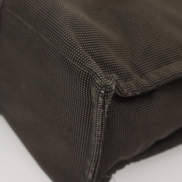 HERMES Her Line MM Tote Bag Canvas Gray Silver Auth ar13480