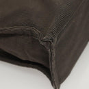 HERMES Her Line MM Tote Bag Canvas Gray Silver Auth ar13480-15