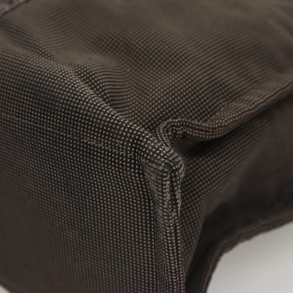 HERMES Her Line MM Tote Bag Canvas Gray Silver Auth ar13480