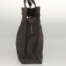 HERMES Her Line MM Tote Bag Canvas Gray Silver Auth ar13480-3