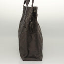 HERMES Her Line MM Tote Bag Canvas Gray Silver Auth ar13480-4