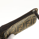 FENDI Zucca Canvas Pouch 2Set Black Brown Auth ar13481-12