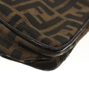 FENDI Zucca Canvas Pouch 2Set Black Brown Auth ar13481-7