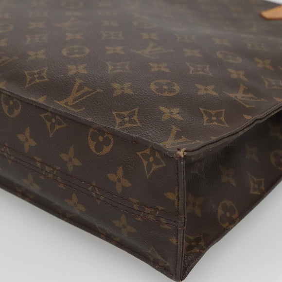 LOUIS VUITTON Monogram Sac Plat Hand Bag M51140 LV Auth ar13485