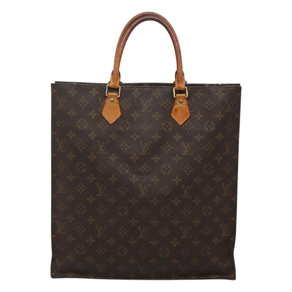 LOUIS VUITTON Monogram Sac Plat Hand Bag M51140 LV Auth ar13485
