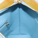 LOUIS VUITTON Monogram Vernis Houston Hand Bag Baby Blue M91005 LV Auth ar13496-19