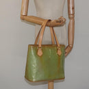 LOUIS VUITTON Monogram Vernis Houston Hand Bag Baby Blue M91005 LV Auth ar13496-23
