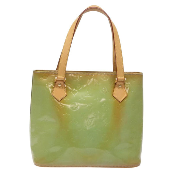 LOUIS VUITTON Monogram Vernis Houston Hand Bag Baby Blue M91005 LV Auth ar13496