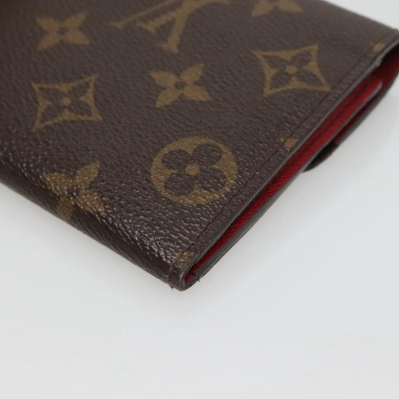 LOUIS VUITTON Monogram Portefeuille Emilie Long Wallet Red M60697 Auth ar13497