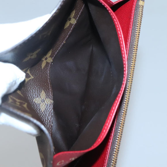 LOUIS VUITTON Monogram Portefeuille Emilie Long Wallet Red M60697 Auth ar13497