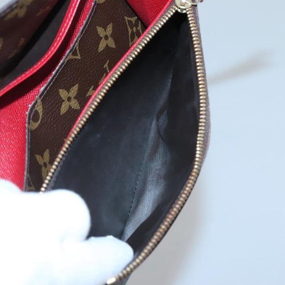 LOUIS VUITTON Monogram Portefeuille Emilie Long Wallet Red M60697 Auth ar13497