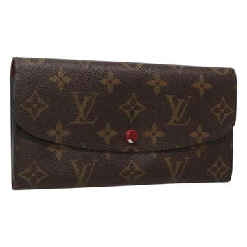 LOUIS VUITTON Monogram Portefeuille Emilie Long Wallet Red M60697 Auth ar13497