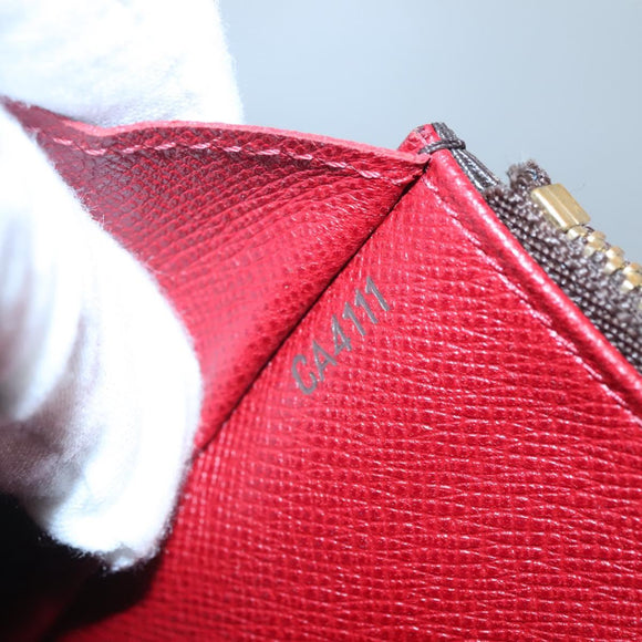 LOUIS VUITTON Monogram Portemonnaie Emilie Lang Rot M60697 Auth ar13497