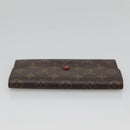 LOUIS VUITTON Monogram Portemonnaie Emilie Lang Rot M60697 Auth ar13497-5