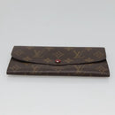 LOUIS VUITTON Monogram Portemonnaie Emilie Lang Rot M60697 Auth ar13497-6