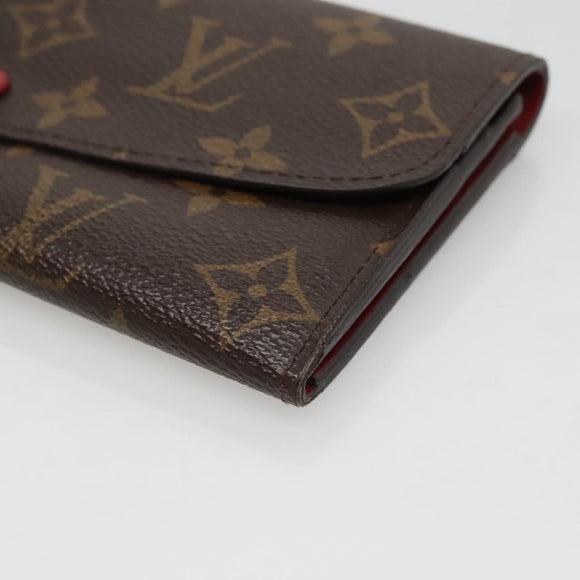 LOUIS VUITTON Monogram Portefeuille Emilie Long Wallet Red M60697 Auth ar13497