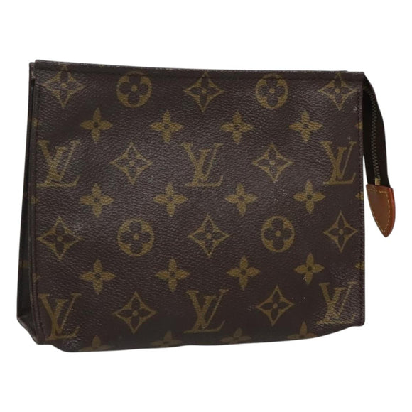 LOUIS VUITTON Monogram Poche Toilette 19 Pouch M47544 LV Auth ar13499