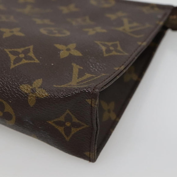 LOUIS VUITTON Monogram Poche Toilette 19 Pouch M47544 LV Auth ar13499