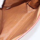 MCM Logogram Vicetos Clutch Bag PVC Leather Brown Gold Auth ar13502-10