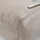 PRADA Tote Bag Canvas Gray Silver Auth ar13504-9