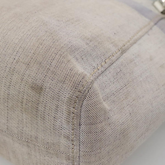 PRADA Tote Bag Canvas Gray Silver Auth ar13504