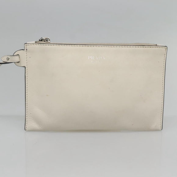 PRADA Tote Bag Canvas Gray Silver Auth ar13504