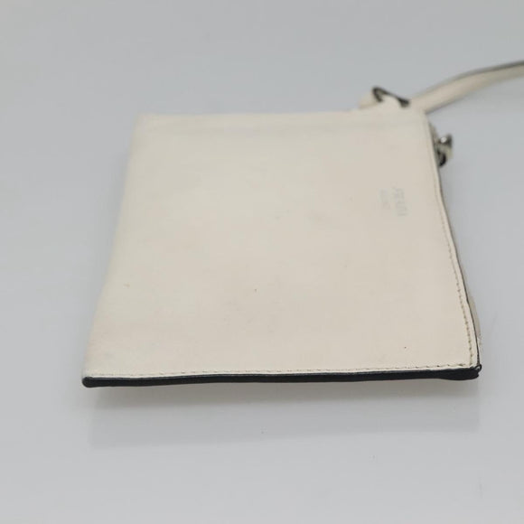 PRADA Tote Bag Canvas Gray Silver Auth ar13504