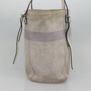 PRADA Tote Bag Canvas Gray Silver Auth ar13504-3