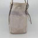 PRADA Tote Bag Canvas Gray Silver Auth ar13504-4