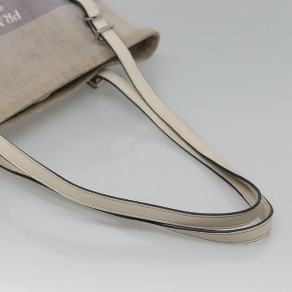 PRADA Tragetasche Canvas Grau Silber Auth ar13504