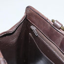 CHANEL Matelasse Hand Bag Leather Brown CC Auth ar13513-20