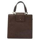 CHANEL Matelasse Hand Bag Leather Brown CC Auth ar13513-13