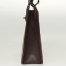 CHANEL Matelasse Hand Bag Leather Brown CC Auth ar13513-3