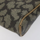 SAINT LAURENT Clutch Bag PVC Brown Gold Auth ar13514-15