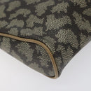 SAINT LAURENT Clutch Bag PVC Brown Gold Auth ar13514-16