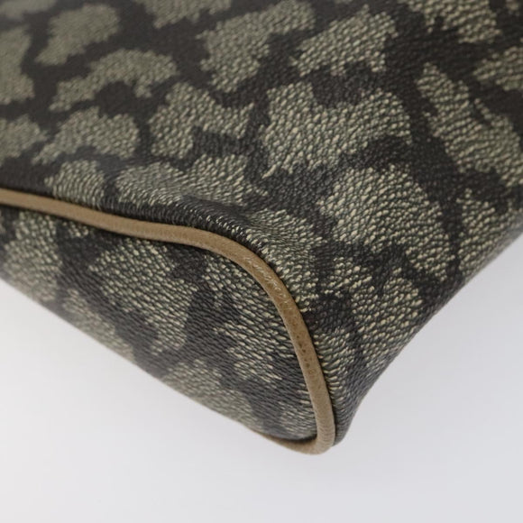 SAINT LAURENT Clutch Bag PVC Brown Gold Auth ar13514